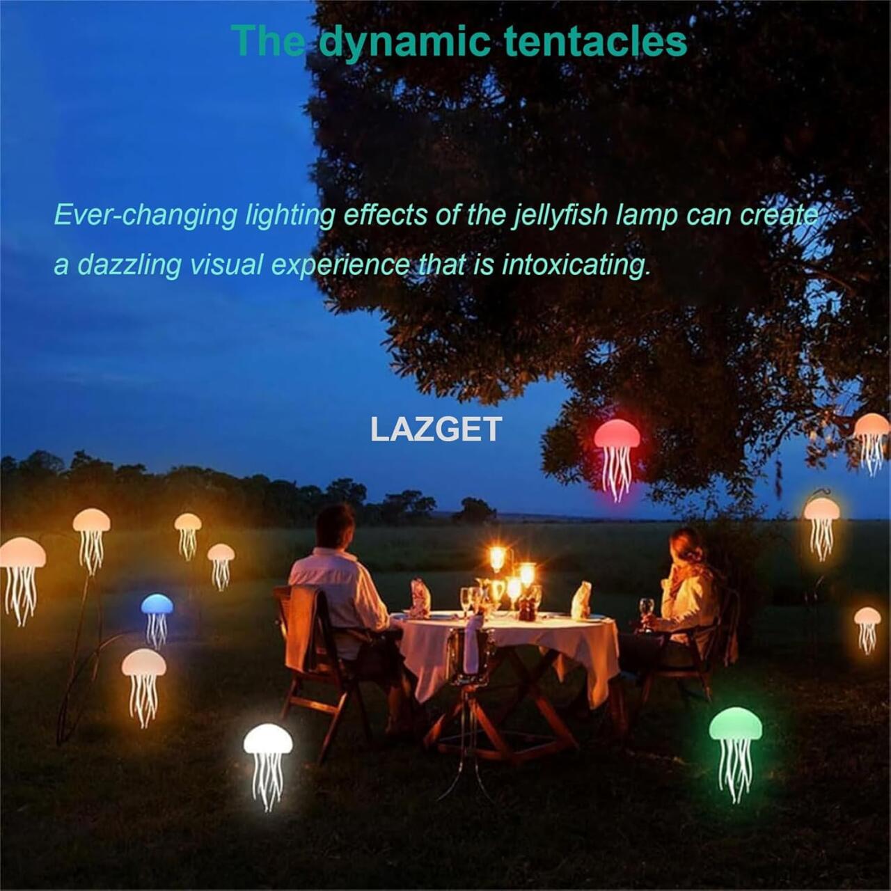 Lámpara flotante Medusa – Iluminación LED RGB