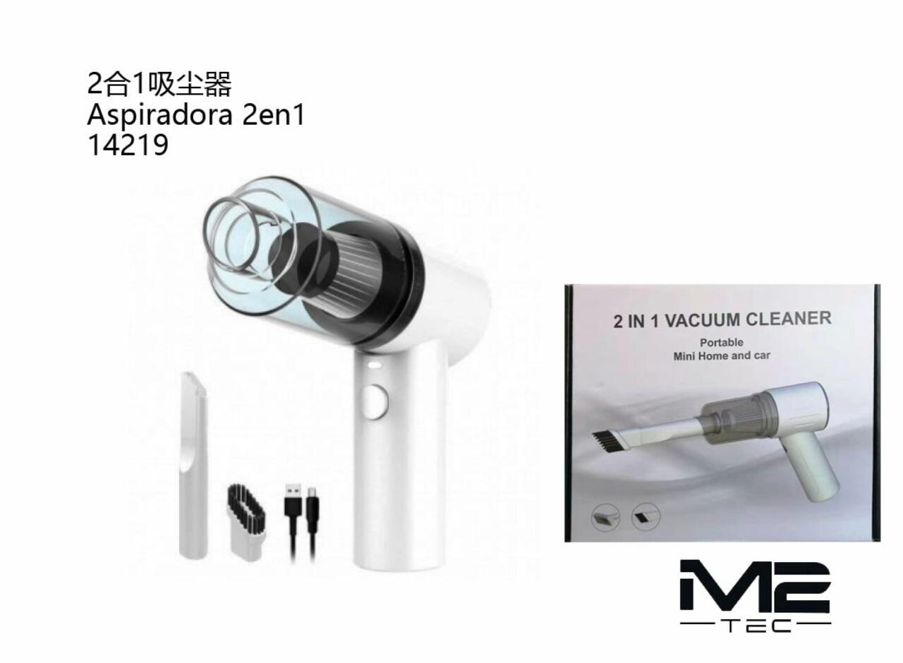 Aspiradora compacta multifunción 2 en 1 blanca