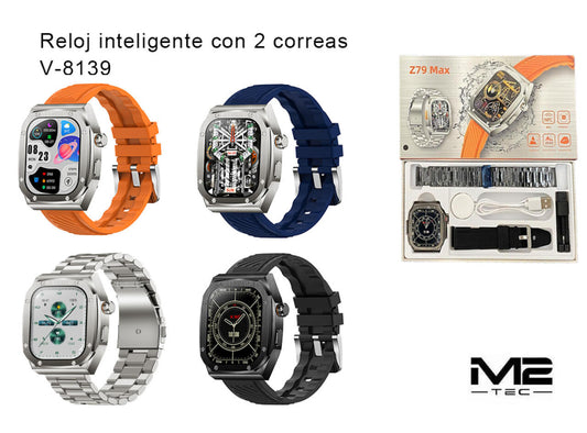 Reloj Inteligente Z79 MAX con 2 Correas – Estilo Versátil y Tecnología en tu Muñeca