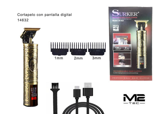 Cortapelos eléctrico profesional SK-810 con pantalla LED