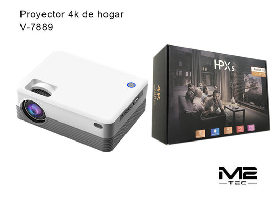 Proyector 4K Android 10.0 QuadCore: Cine en casa inteligente y potente