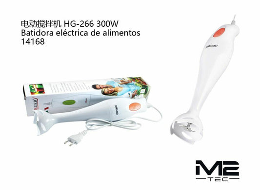 Licuadora Eléctrica de Alimentos 300W Blanca Potente y Funcional