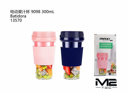 Licuadora Portátil 300 ml Rosa y Azul Compacta y Moderna