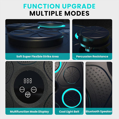 Máquina de boxeo musical con guantes de boxeo 3.0 tobillera de Compresión y Masajeador de pies de Regalo