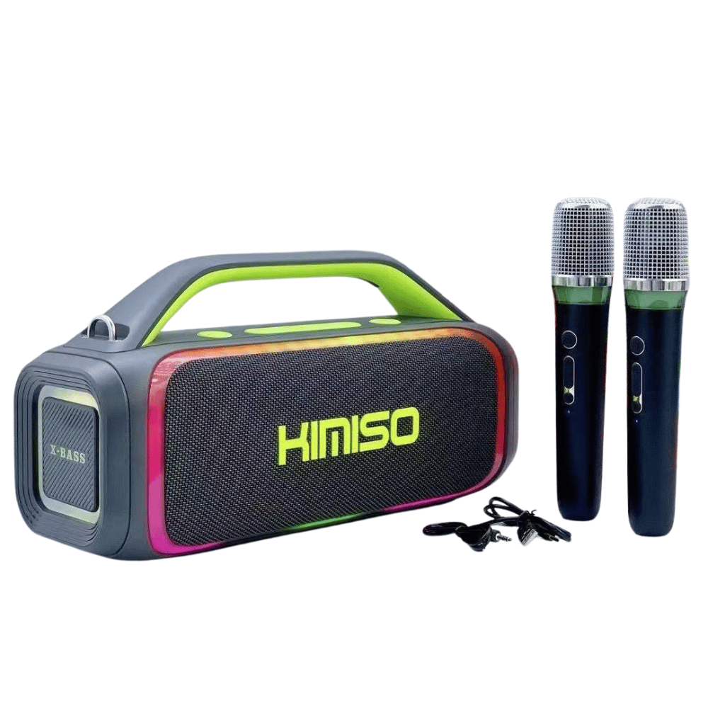 Altavoz Bluetooth de 60 W con 2 micrófonos integrados: potencia y diversión en cada fiesta