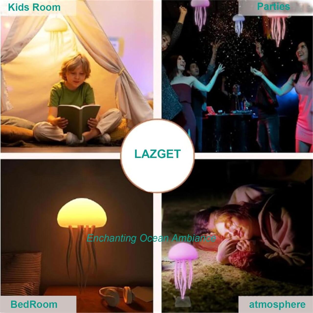 Lámpara flotante Medusa – Iluminación LED RGB