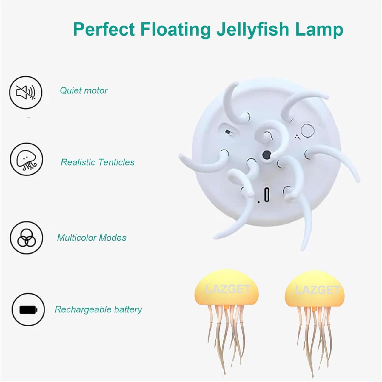 Lámpara flotante Medusa – Iluminación LED RGB