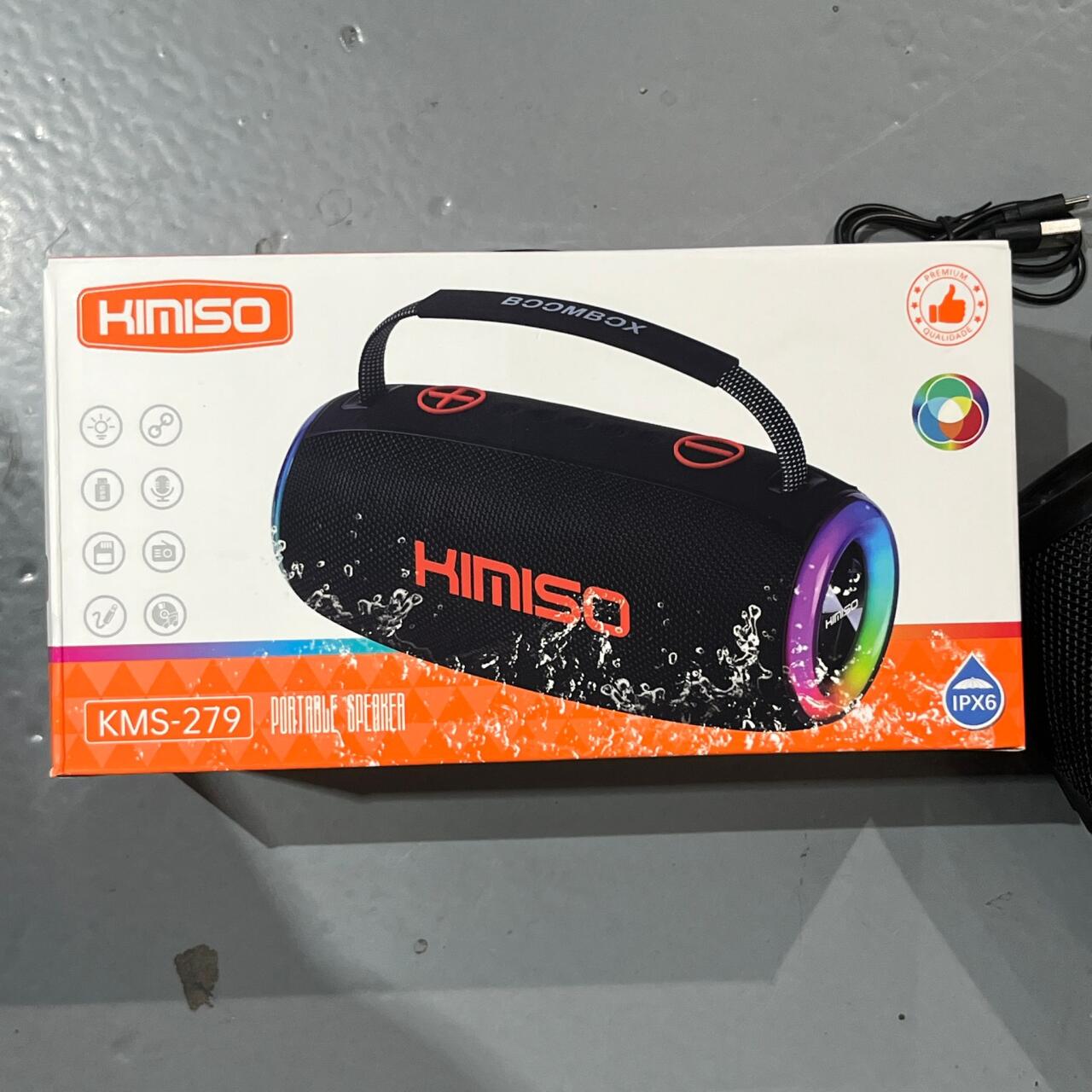 Altavoz Bluetooth portátil KMS-279 con sonido potente y diseño moderno