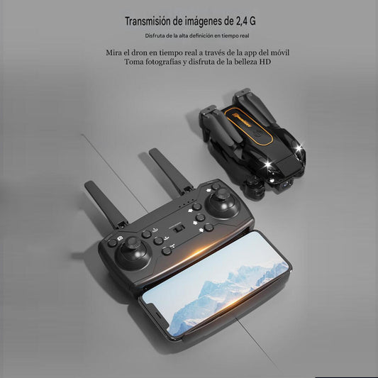 Dron con cámara gran angular HD y funda incluida