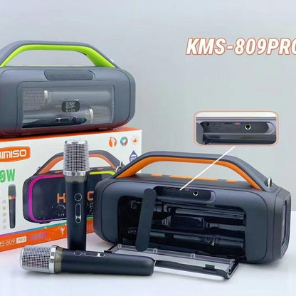 Altavoz Bluetooth de 60 W con 2 micrófonos integrados: potencia y diversión en cada fiesta