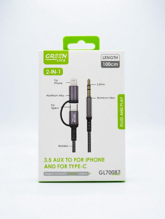 3.5 AUX PARA IPHONE Y PARA TIPO C
