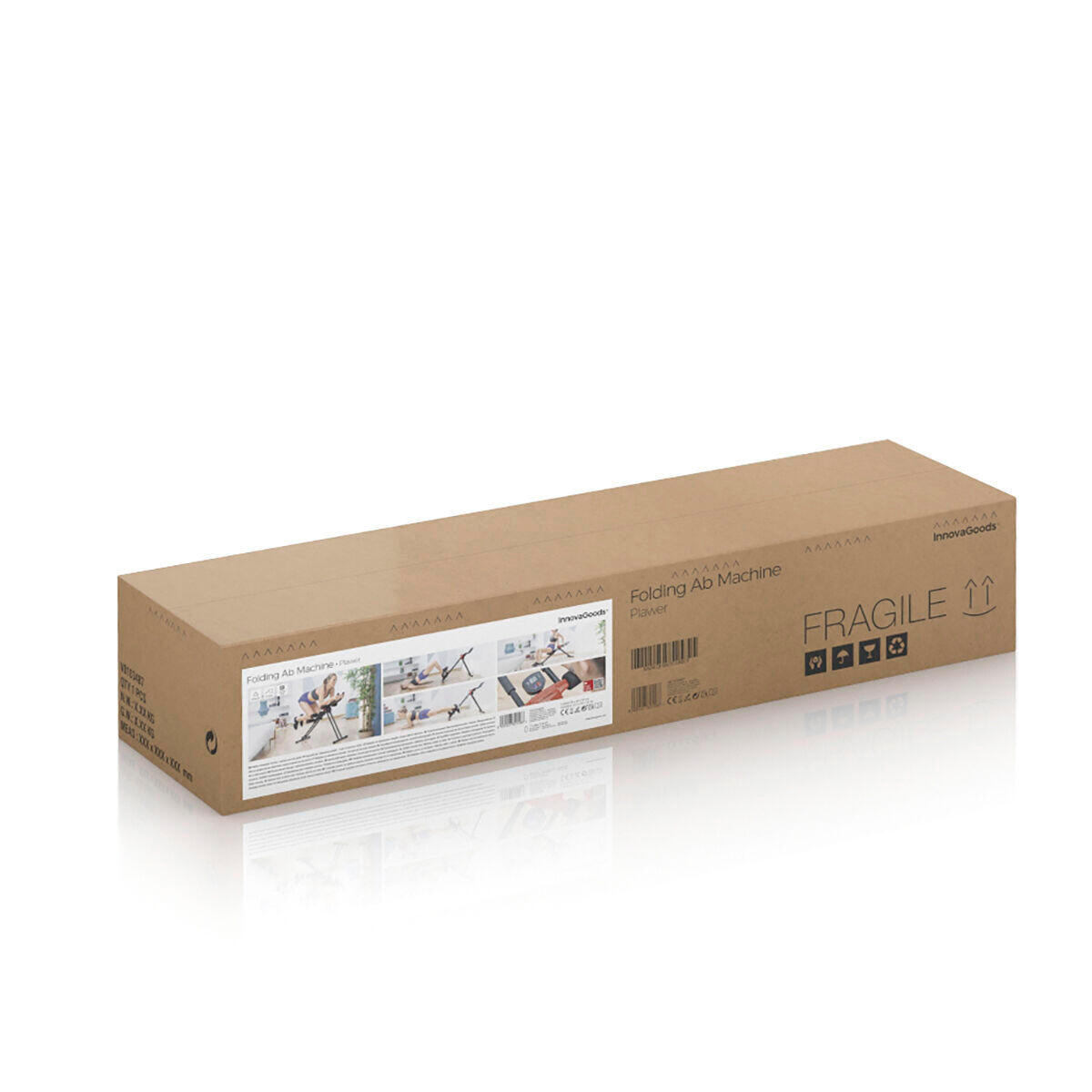 Máquina de abdominales plegable con guía de ejercicios InnovaGoods Plawer